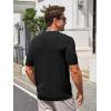 imageRuncati Mens Knit Polo Shirts Short Sleeve Slim Fit Casual Golf Shirts Hollow Out Cotton Summer Textured TopsBlack