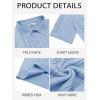 imageRuncati Mens Knit Polo Shirts Short Sleeve Slim Fit Casual Golf Shirts Hollow Out Cotton Summer Textured TopsBlue