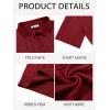 imageRuncati Mens Knit Polo Shirts Short Sleeve Slim Fit Casual Golf Shirts Hollow Out Cotton Summer Textured TopsBurgundy