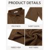 imageRuncati Mens Knit Polo Shirts Short Sleeve Slim Fit Casual Golf Shirts Hollow Out Cotton Summer Textured TopsCoffee