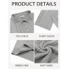 imageRuncati Mens Knit Polo Shirts Short Sleeve Slim Fit Casual Golf Shirts Hollow Out Cotton Summer Textured TopsLight Grey