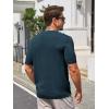 imageRuncati Mens Knit Polo Shirts Short Sleeve Slim Fit Casual Golf Shirts Hollow Out Cotton Summer Textured TopsNavy