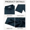 imageRuncati Mens Knit Polo Shirts Short Sleeve Slim Fit Casual Golf Shirts Hollow Out Cotton Summer Textured TopsNavy