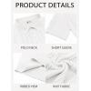 imageRuncati Mens Knit Polo Shirts Short Sleeve Slim Fit Casual Golf Shirts Hollow Out Cotton Summer Textured TopsWhite