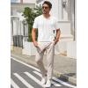 imageRuncati Mens Knit Polo Shirts Short Sleeve Slim Fit Casual Golf Shirts Hollow Out Cotton Summer Textured TopsWhite