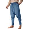 imageRuncati Mens Medieval Ankle Banded Pants Renaissance Viking Pirate Navigator Costume Pants Lace Up Cotton Halloween TrousersBluish Gray