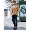 imageRuncati Mens Cardigan Sweater Cable Knit Button Down Shawl Collar Casual Long Sleeve Fall Winter SweatersKhaki