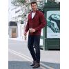 imageRuncati Mens Cardigan Sweater Cable Knit Button Down Shawl Collar Casual Long Sleeve Fall Winter SweatersRed