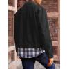 imageRuncati Mens Sherpa Fleece Lined Denim Jacket Casual Winter Warm Button Down Trucker Jacket Coat with PocketBlack