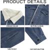 imageRuncati Mens Sherpa Fleece Lined Denim Jacket Casual Winter Warm Button Down Trucker Jacket Coat with PocketBlue