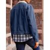 imageRuncati Mens Sherpa Fleece Lined Denim Jacket Casual Winter Warm Button Down Trucker Jacket Coat with PocketNavy