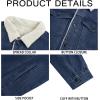 imageRuncati Mens Sherpa Fleece Lined Denim Jacket Casual Winter Warm Button Down Trucker Jacket Coat with PocketNavy
