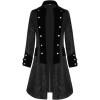 imageMens Steampunk Medieval Jacket Pirate Viking Renaissance Costume Formal Tailcoat Gothic Victorian Halloween Tuxedo CoatsYblack