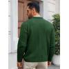 imageRuncati Mens Cable Knit Cardigan Sweater V Neck Casual Button Down Sweaters Long Sleeve Fall Outwear with PocketsArmy Green