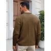 imageRuncati Mens Cable Knit Cardigan Sweater V Neck Casual Button Down Sweaters Long Sleeve Fall Outwear with PocketsDeep Brown