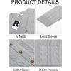 imageRuncati Mens Cable Knit Cardigan Sweater V Neck Casual Button Down Sweaters Long Sleeve Fall Outwear with PocketsGrey