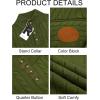 imageRuncati Mens Cable Knitted Pullover Sweater Casual Stand Collar Winter Warm Quarter Button SweatersArmy Green