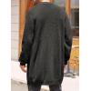 imageRuncati Mens Cardigan Sweater Casual Cable Knit V Neck Open Front Ribbed Long Winter SweatersBlack