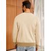imageRuncati Mens Cardigan Sweater Long Sleeve V Neck Cardigan Casul Button Down Knitted Sweaters with PocketsApricot