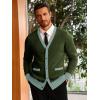 imageRuncati Mens Cardigan Sweater Long Sleeve V Neck Cardigan Casul Button Down Knitted Sweaters with PocketsArmy Green