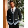 imageRuncati Mens Cardigan Sweater Long Sleeve V Neck Cardigan Casul Button Down Knitted Sweaters with PocketsBlack