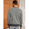imageRuncati Mens Cardigan Sweater Long Sleeve V Neck Cardigan Casul Button Down Knitted Sweaters with PocketsGrey