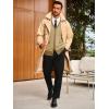 imageRuncati Mens Cardigan Sweater Long Sleeve V Neck Cardigan Casul Button Down Knitted Sweaters with PocketsLight Khaki