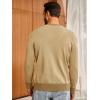 imageRuncati Mens Cardigan Sweater Long Sleeve V Neck Cardigan Casul Button Down Knitted Sweaters with PocketsLight Khaki