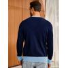 imageRuncati Mens Cardigan Sweater Long Sleeve V Neck Cardigan Casul Button Down Knitted Sweaters with PocketsNavy