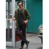 imageRuncati Mens Cardigan Sweater Shawl Collar Cable Knit Cardiagn Long Winter Open Front Sweaters with PocketsArmy Green
