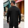 imageRuncati Mens Cardigan Sweater Shawl Collar Cable Knit Cardiagn Long Winter Open Front Sweaters with PocketsBlack