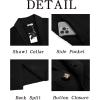 imageRuncati Mens Cardigan Sweater Shawl Collar Cable Knit Cardiagn Long Winter Open Front Sweaters with PocketsBlack