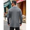 imageRuncati Mens Cardigan Sweater Shawl Collar Cable Knit Cardiagn Long Winter Open Front Sweaters with PocketsGrey