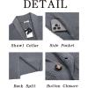 imageRuncati Mens Cardigan Sweater Shawl Collar Cable Knit Cardiagn Long Winter Open Front Sweaters with PocketsGrey