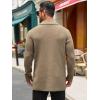 imageRuncati Mens Cardigan Sweater Shawl Collar Cable Knit Cardiagn Long Winter Open Front Sweaters with PocketsKhaki