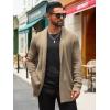 imageRuncati Mens Cardigan Sweater Shawl Collar Cable Knit Cardiagn Long Winter Open Front Sweaters with PocketsKhaki