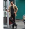 imageRuncati Mens Cardigan Sweater Shawl Collar Cable Knit Cardiagn Long Winter Open Front Sweaters with PocketsKhaki