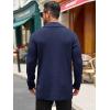 imageRuncati Mens Cardigan Sweater Shawl Collar Cable Knit Cardiagn Long Winter Open Front Sweaters with PocketsNavy