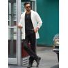 imageRuncati Mens Cardigan Sweater Shawl Collar Cable Knit Cardiagn Long Winter Open Front Sweaters with PocketsWhite