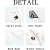 imageRuncati Mens Cardigan Sweater Shawl Collar Cable Knit Cardiagn Long Winter Open Front Sweaters with PocketsWhite