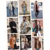 imageRuncati Mens Crewneck Sweaters Casual Knit Lightweight Dress Sweater Long Sleeve Slim Fit Fall Winter PulloverApricot