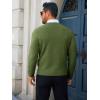 imageRuncati Mens Crewneck Sweaters Casual Knit Lightweight Dress Sweater Long Sleeve Slim Fit Fall Winter PulloverArmy Green