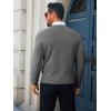 imageRuncati Mens Crewneck Sweaters Casual Knit Lightweight Dress Sweater Long Sleeve Slim Fit Fall Winter PulloverDark Grey