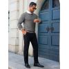 imageRuncati Mens Crewneck Sweaters Casual Knit Lightweight Dress Sweater Long Sleeve Slim Fit Fall Winter PulloverDark Grey