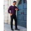 imageRuncati Mens Crewneck Sweaters Casual Knit Lightweight Dress Sweater Long Sleeve Slim Fit Fall Winter PulloverDark Purple