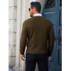 imageRuncati Mens Crewneck Sweaters Casual Knit Lightweight Dress Sweater Long Sleeve Slim Fit Fall Winter PulloverDeep Coffee