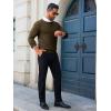 imageRuncati Mens Crewneck Sweaters Casual Knit Lightweight Dress Sweater Long Sleeve Slim Fit Fall Winter PulloverDeep Coffee