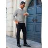 imageRuncati Mens Crewneck Sweaters Casual Knit Lightweight Dress Sweater Long Sleeve Slim Fit Fall Winter PulloverGrey