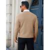 imageRuncati Mens Crewneck Sweaters Casual Knit Lightweight Dress Sweater Long Sleeve Slim Fit Fall Winter PulloverKhaki