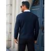imageRuncati Mens Crewneck Sweaters Casual Knit Lightweight Dress Sweater Long Sleeve Slim Fit Fall Winter PulloverNavy